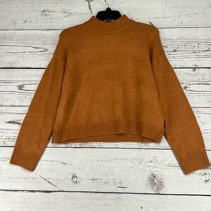 Calvin Klein Jeans Women’s Solid Long Sleeve Mock Neck Sweater